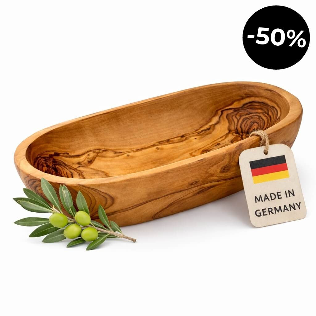 Obstschale aus massivem Olivenholz (29cm)