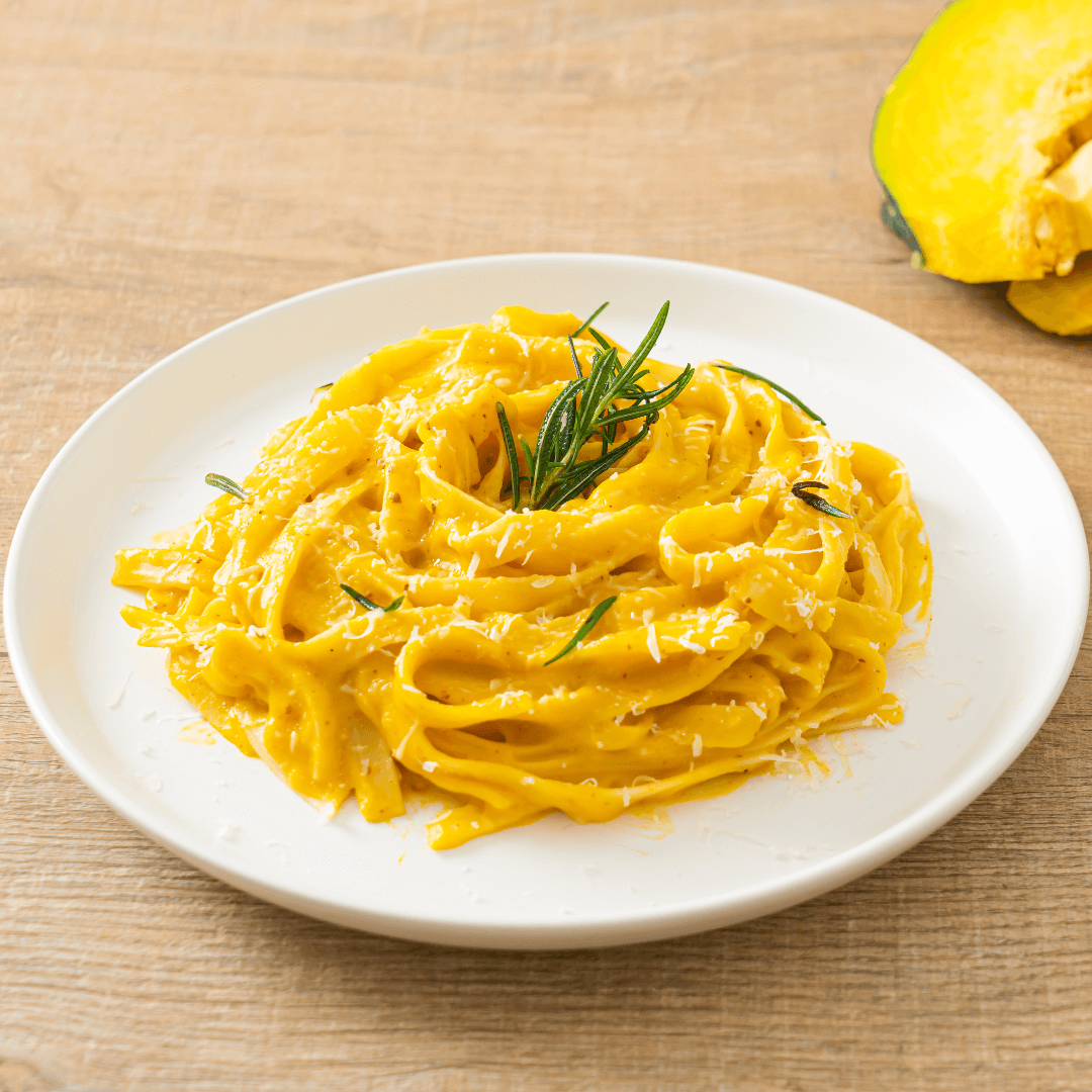 Herbstliche Fettuccine mit Butternut-Kürbis-Soße