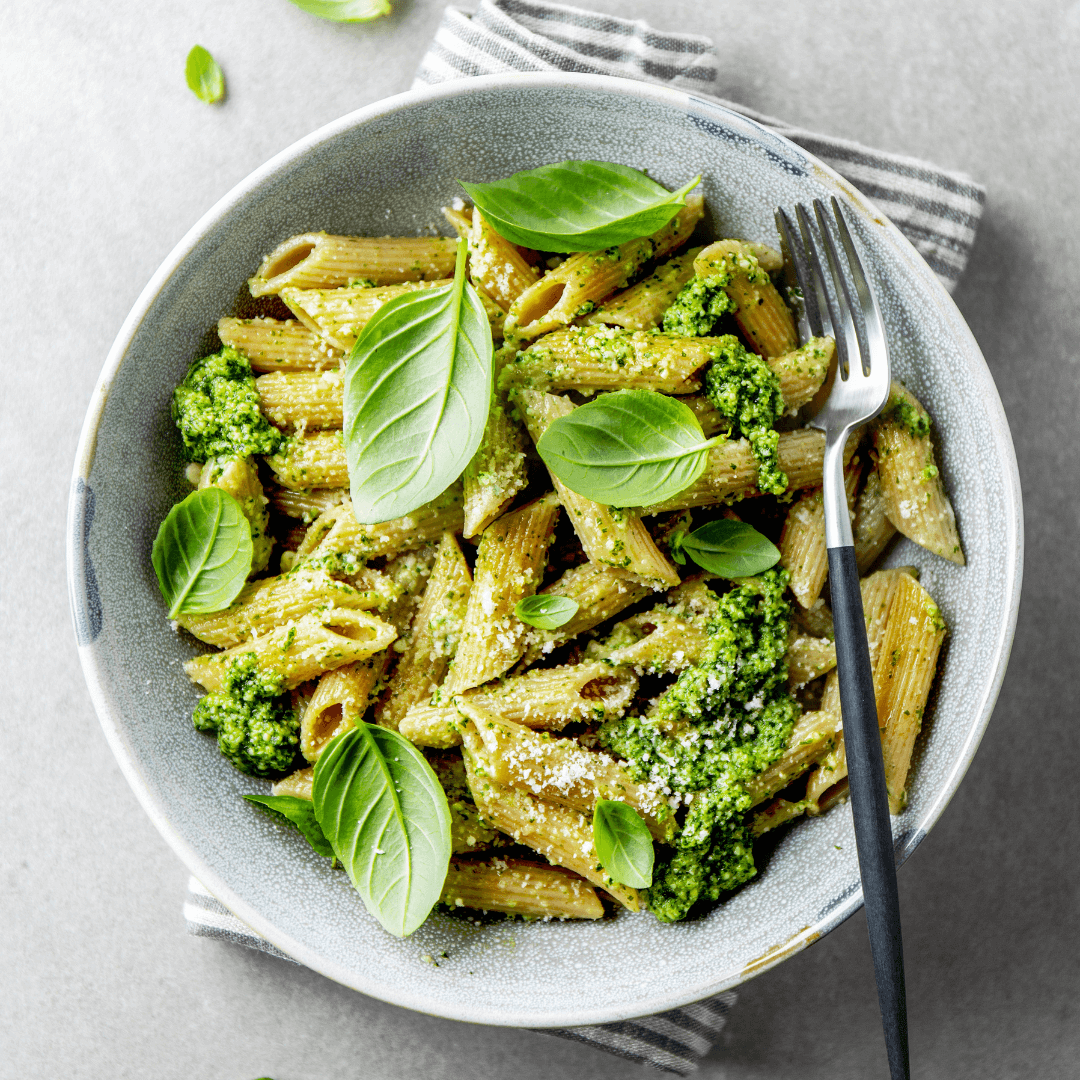 Penne alla Fresca: Selbstgemachtes Grünes Pesto