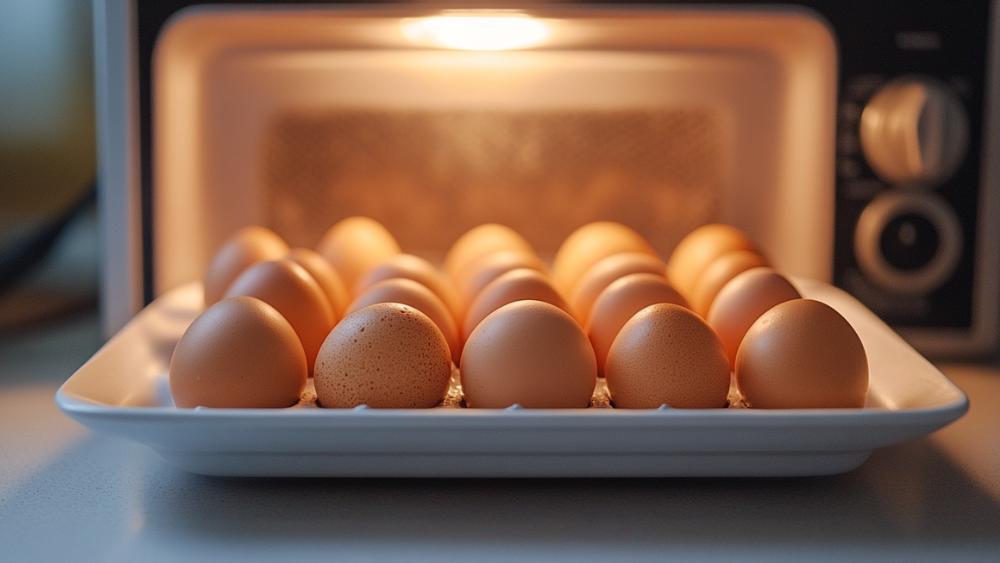 Eier in der Mikrowelle kochen