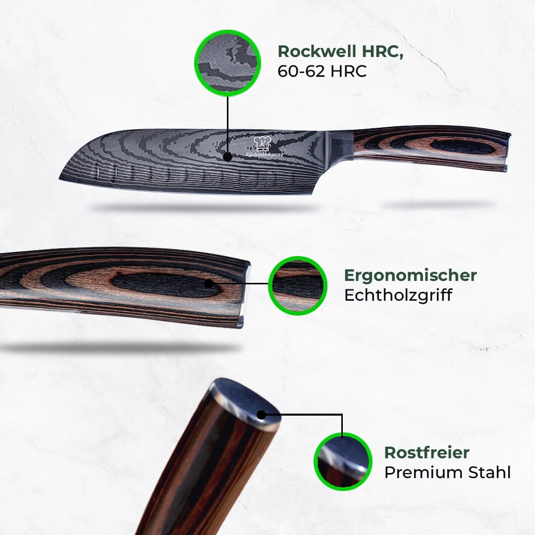 Asiatisches Santoku 7"