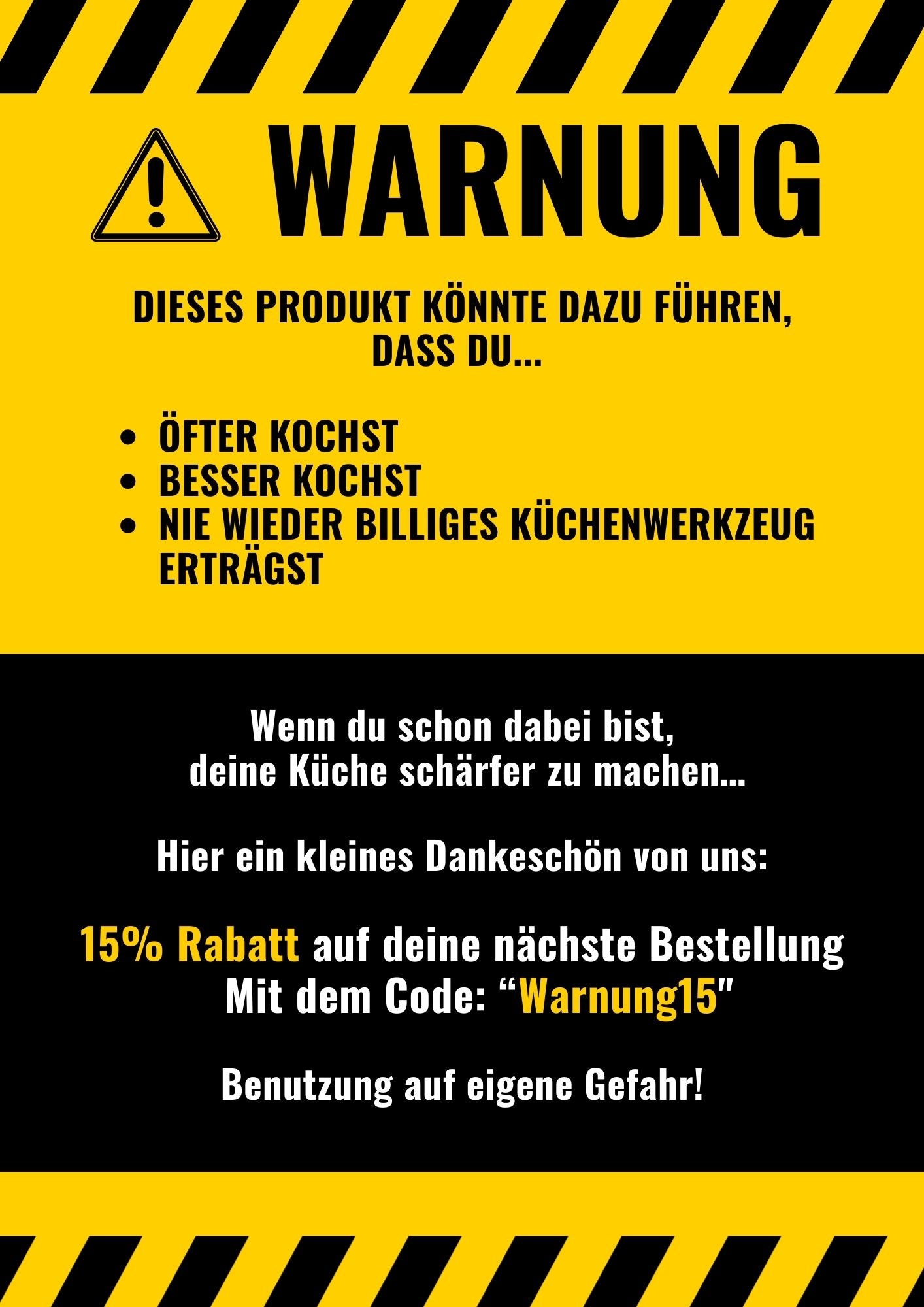 Flyer - 15% Rabatt für deine nächste Bestellung