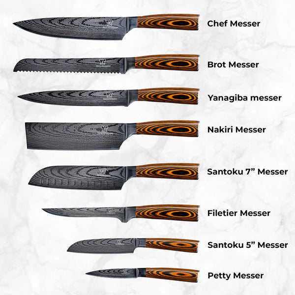 Akarui Messerset Premium 8-teilig