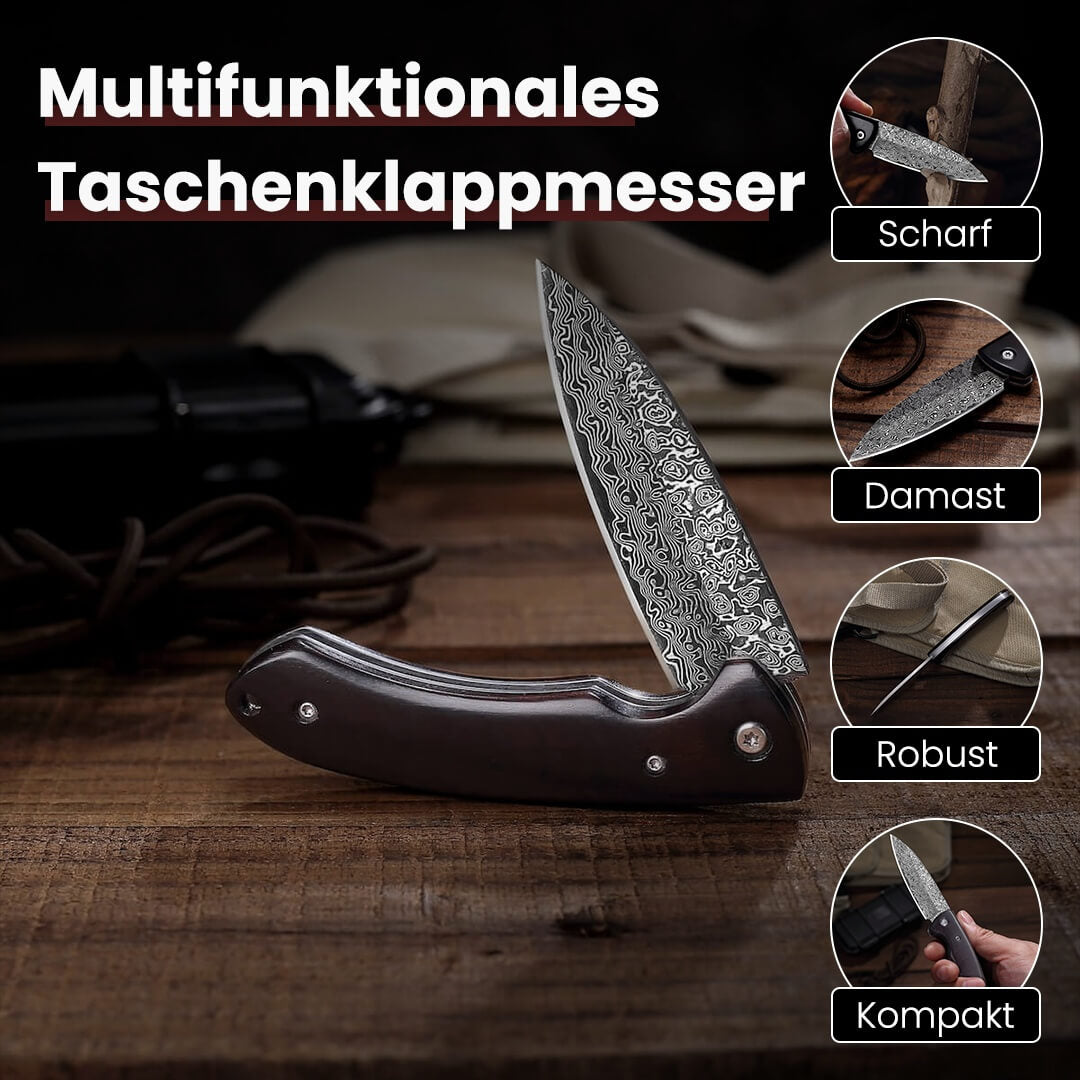 Taschenmesser Damast Atlas