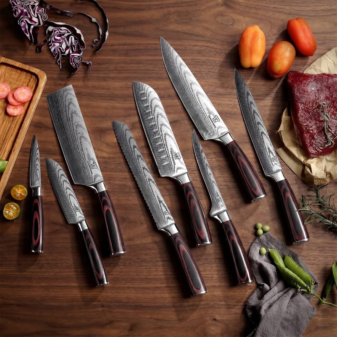 Asiatisches Messerset Premium 8-teilig / VIP