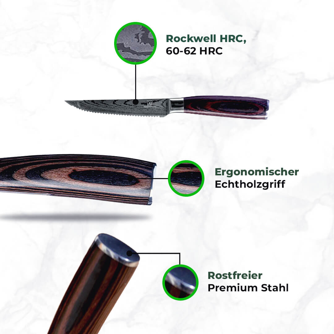 Asiatisches Steak-Messerset