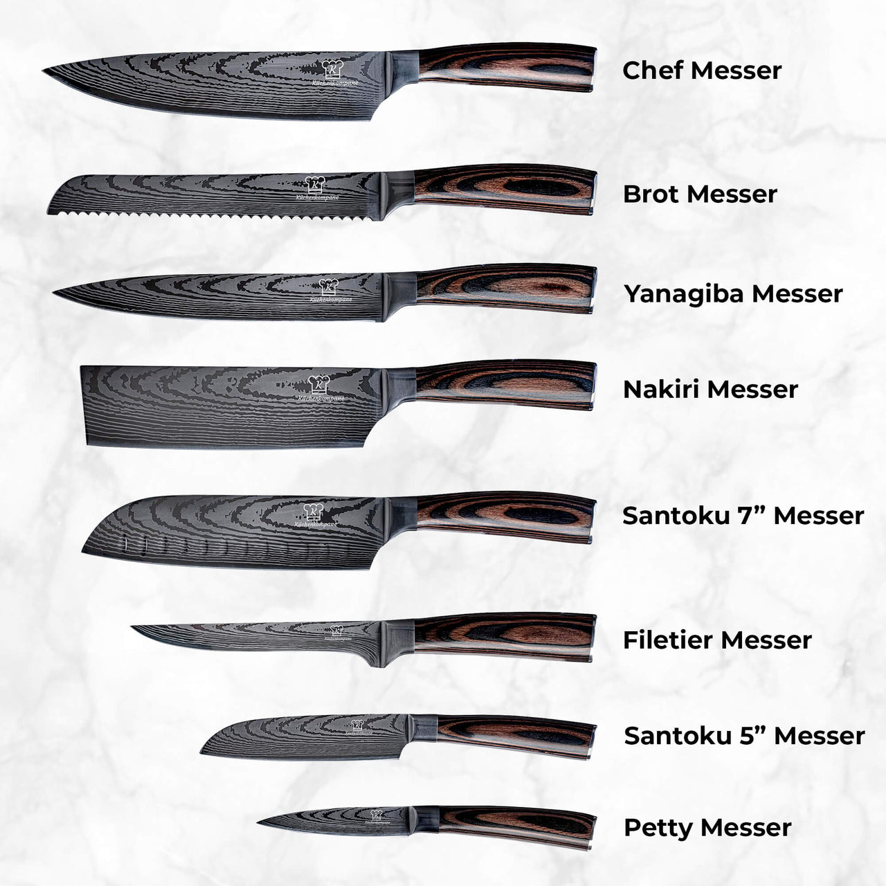 Asiatisches Messerset Premium