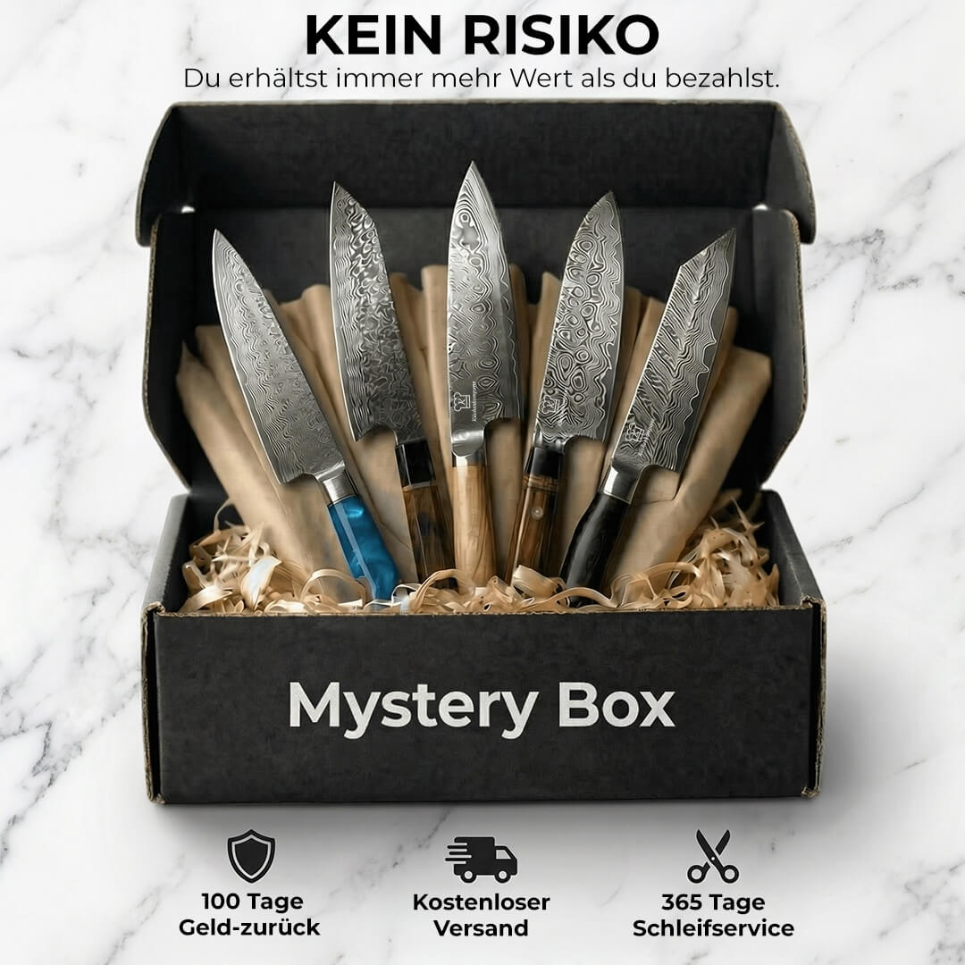 Premium Mystery Box Schwarz | 5 Messer