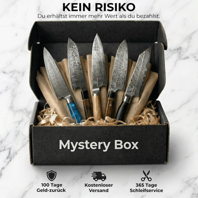 Premium Mystery Box Schwarz | 5 Messer