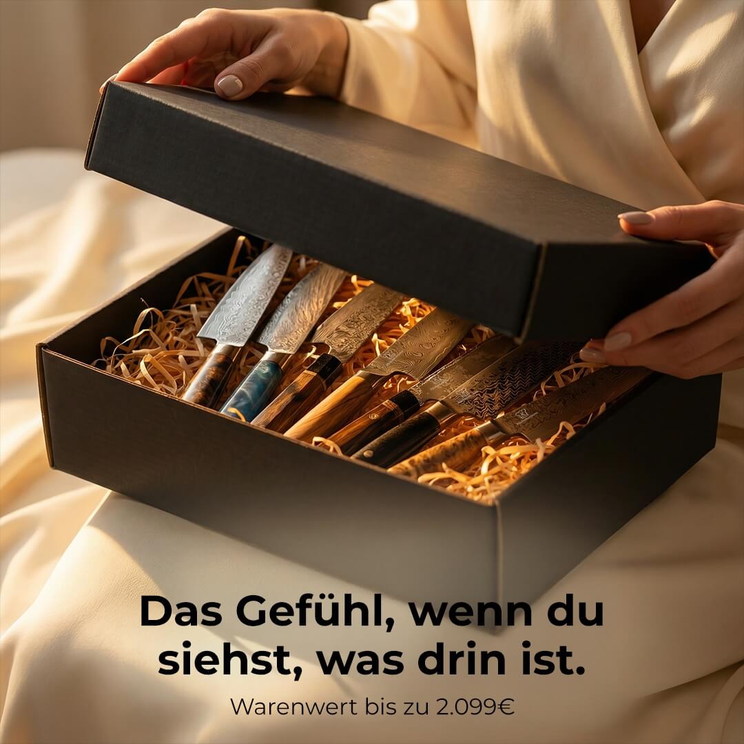Premium Mystery Box schwarz | 7 Messer