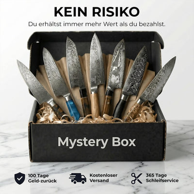 Premium Mystery Box schwarz | 7 Messer