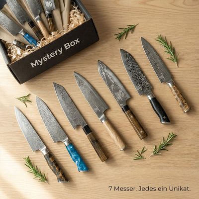 Premium Mystery Box schwarz | 7 Messer
