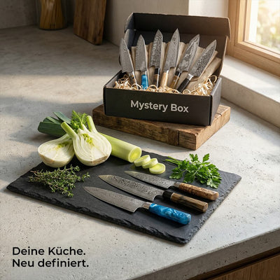 Premium Mystery Box schwarz | 7 Messer