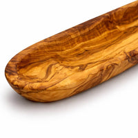 Baguette-Schale aus Olivenholz - Glatter Rand (30cm)
