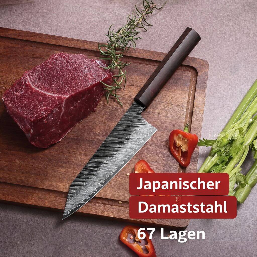 Japanisches Shibui Damast 2er Set + Gratis Taschenmesser