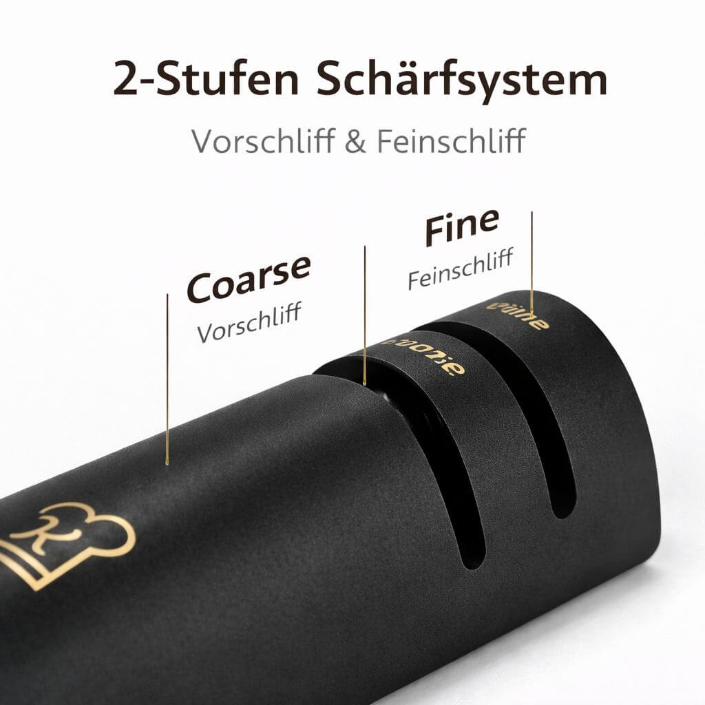 Messerschärfer aus Holz - 2 stufig