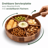Drehbare Servierplatte aus Holz / VIP