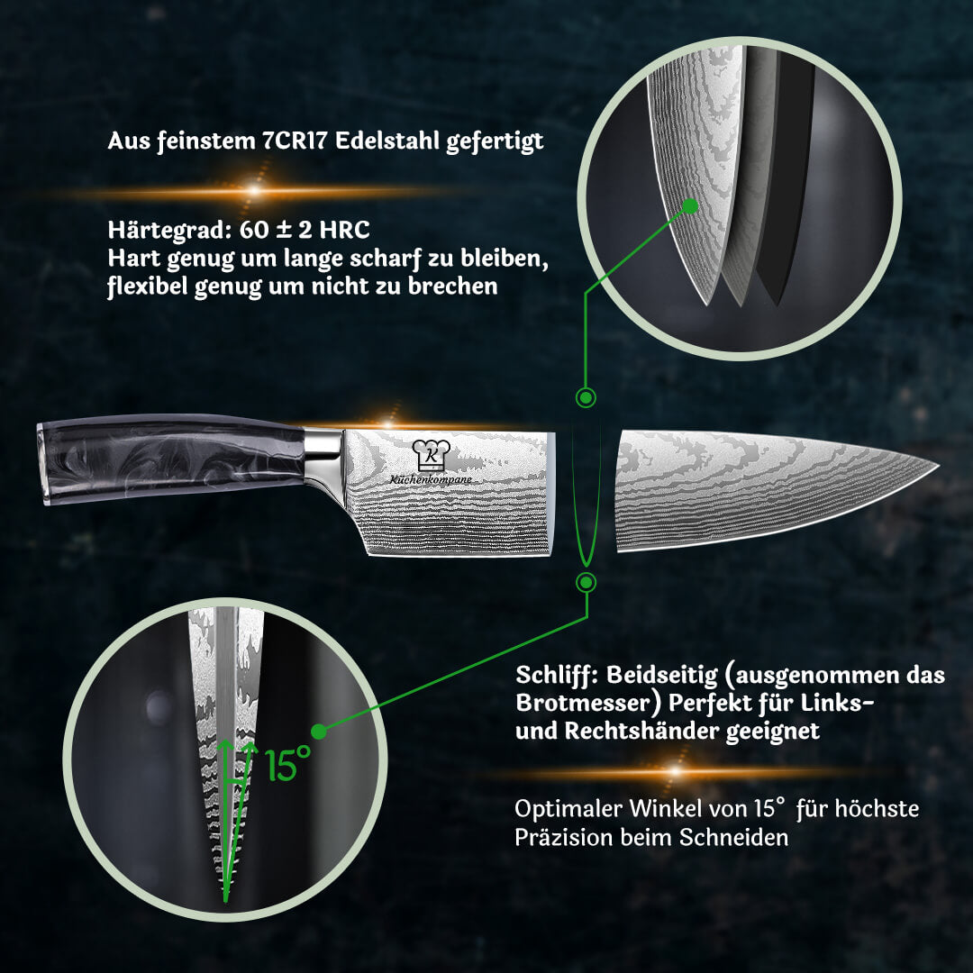 Kuro Messerset Premium 8-teilig