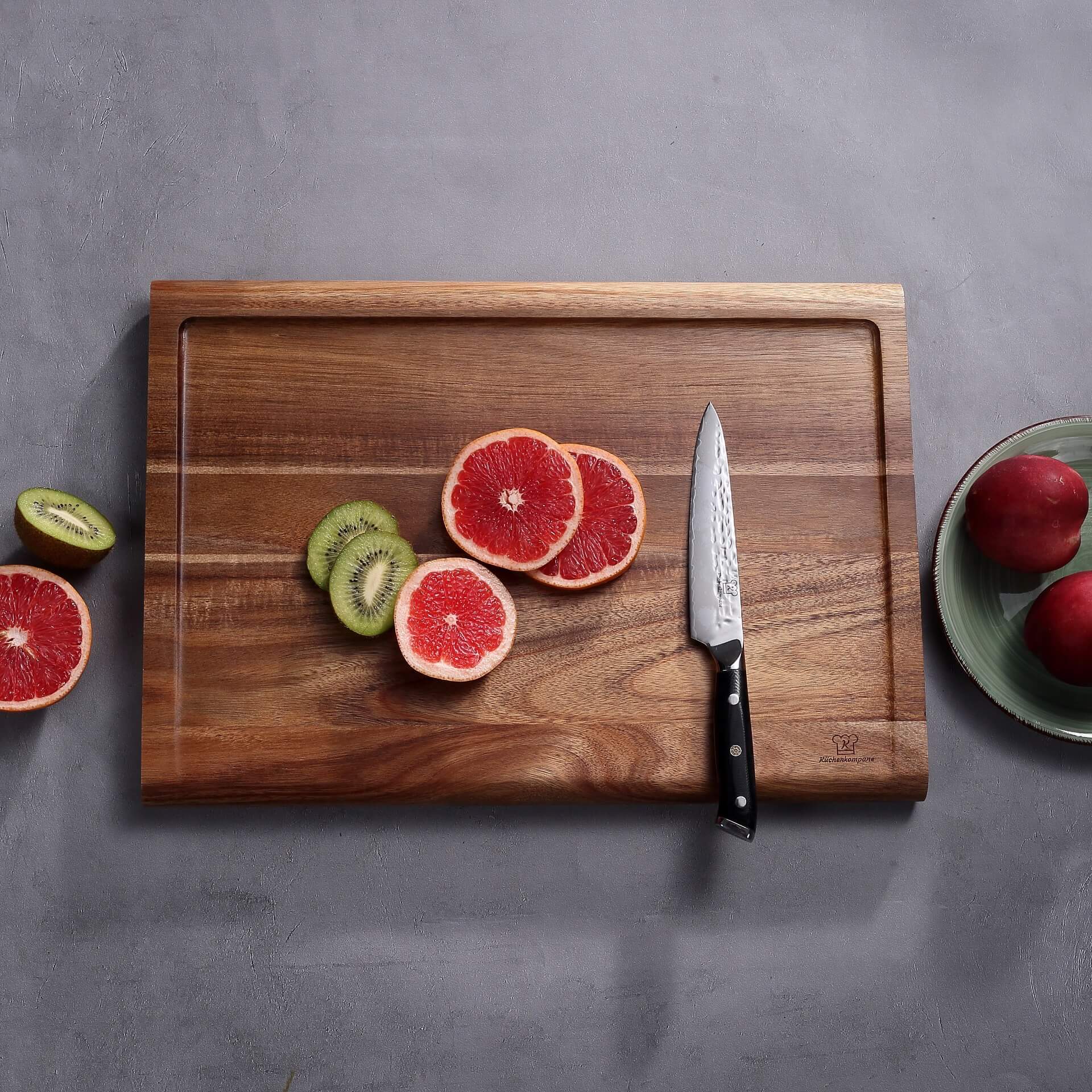 Vorteils-Set: Doppelseitiges großes Schneidebrett + Runde Salz & Pfeffer Mühle