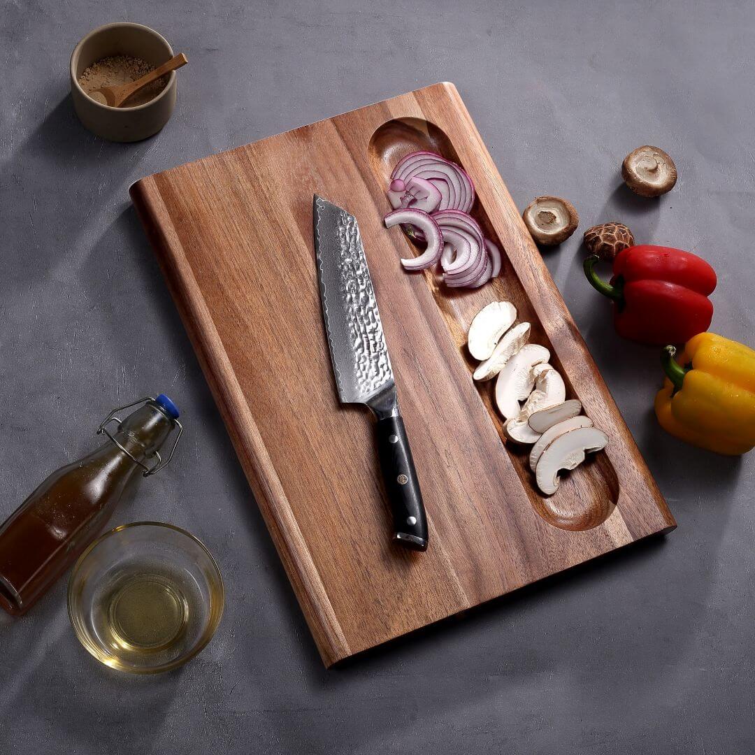 Vorteils-Set: Doppelseitiges großes Schneidebrett + Runde Salz & Pfeffer Mühle