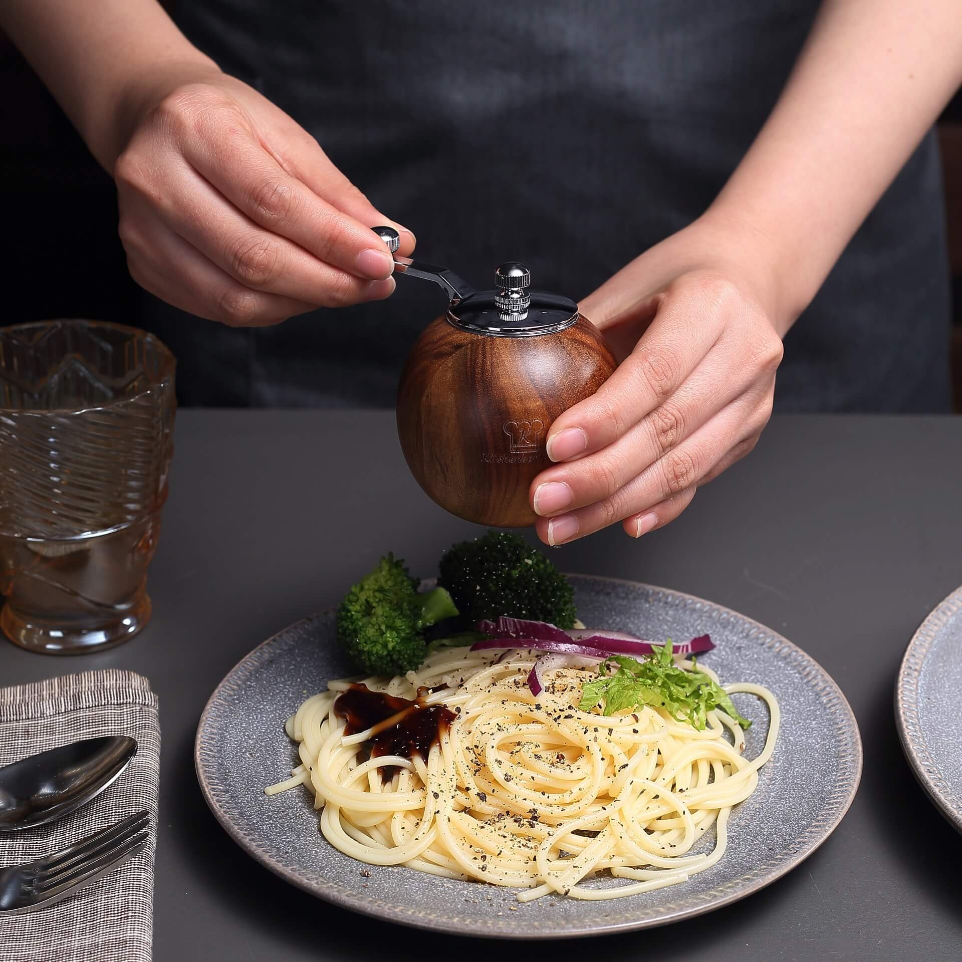 Runde Salz & Pfeffer Mühle - 2er Set