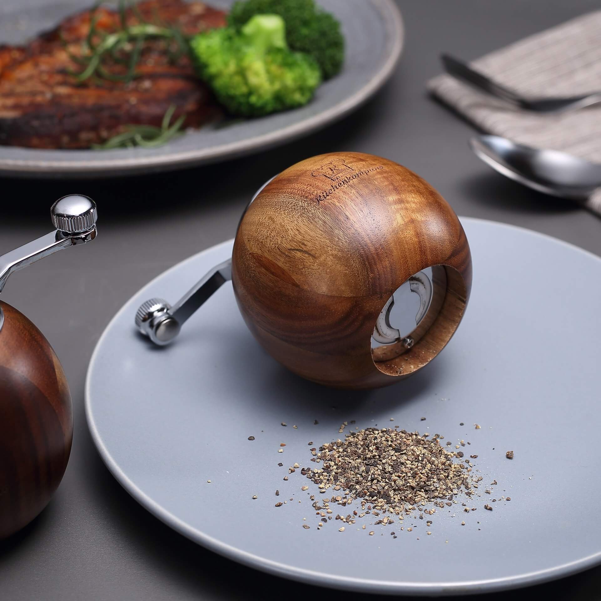 Runde Salz & Pfeffer Mühle - 2er Set