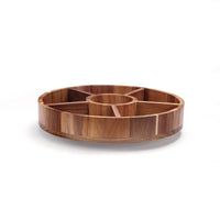 Drehbare Servierplatte aus Holz / VIP
