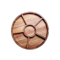 Drehbare Servierplatte aus Holz / VIP
