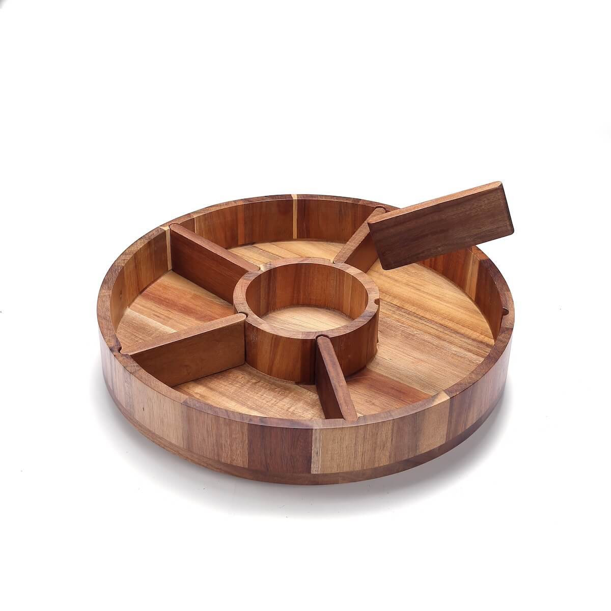 Drehbare Servierplatte aus Holz / VIP