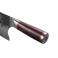 3-teiliges Küchenmesser-Set mit gehämmerten Edelstahl-Klingen und rustikalen Holzgriffen