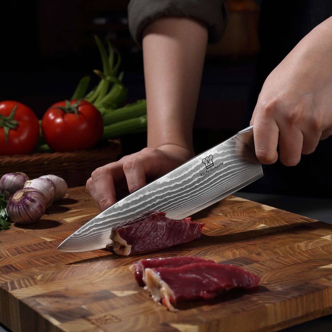 Okami Damast Chai Dao Kochmesser + Chefmesser