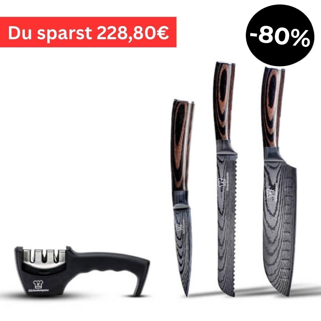 Vorteilspaket 1: Immer scharf - Messer inkl. Schärfer