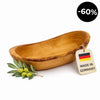 Servierschale aus Olivenholz - rustikale Kante (16cm)