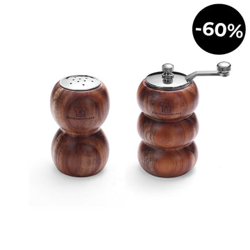 Salzstreuer & Pfeffermühle – 2er Set aus Akazienholz / VIP
