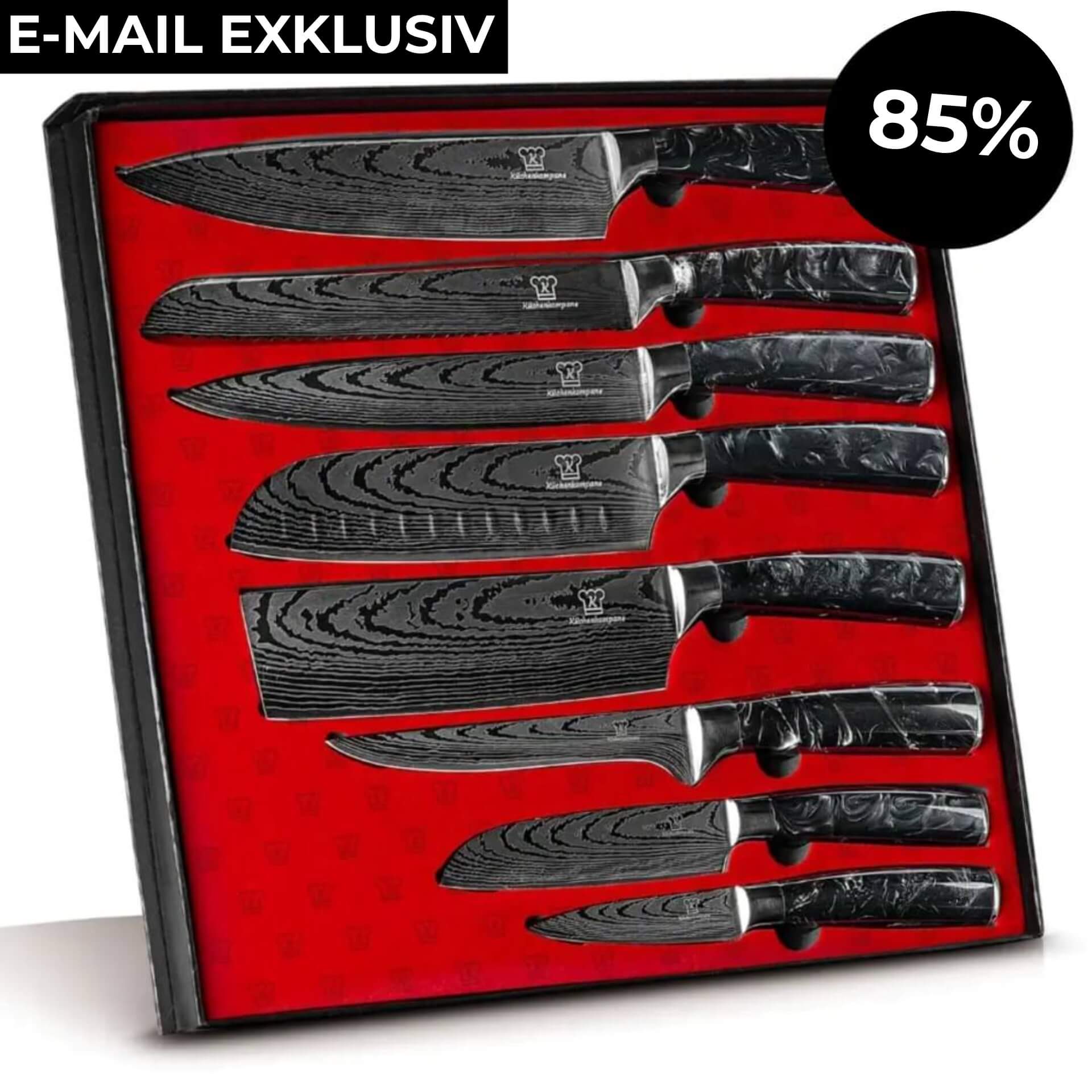 Kuro Messerset Premium 8-teilig | E-Mail Exklusiv