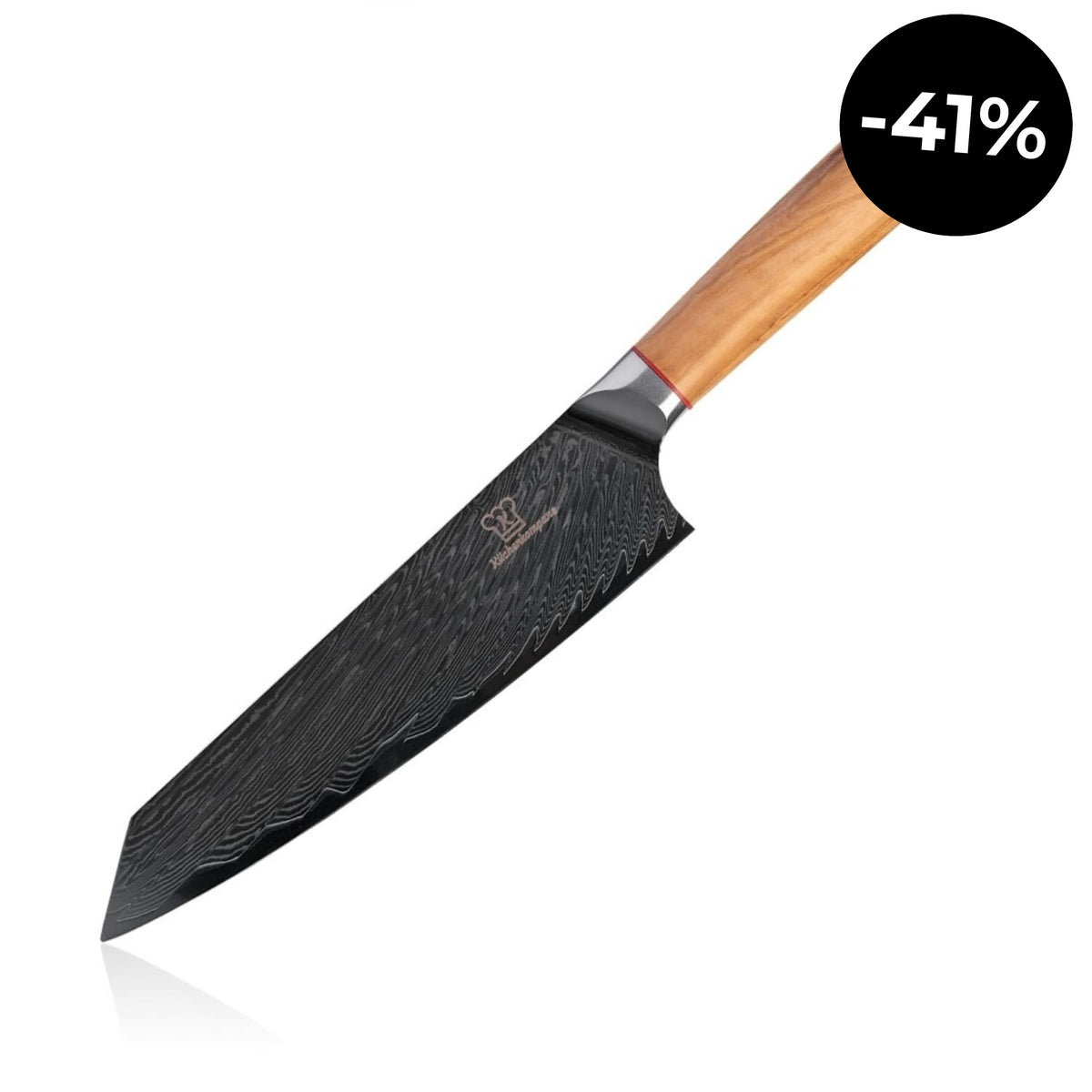 Küchenkompane Kochmesser Küchenkompane Mokuzai Chefmesser – VG10 Damaststahl – Olivenholz