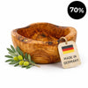 Schale aus Olivenholz - rustikalem Rand (Ø 14 cm)