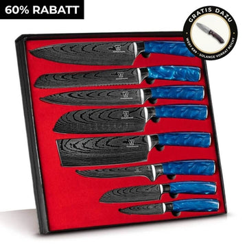 Shiburu Messerset 8-teilig + Gratis Taschenmesser