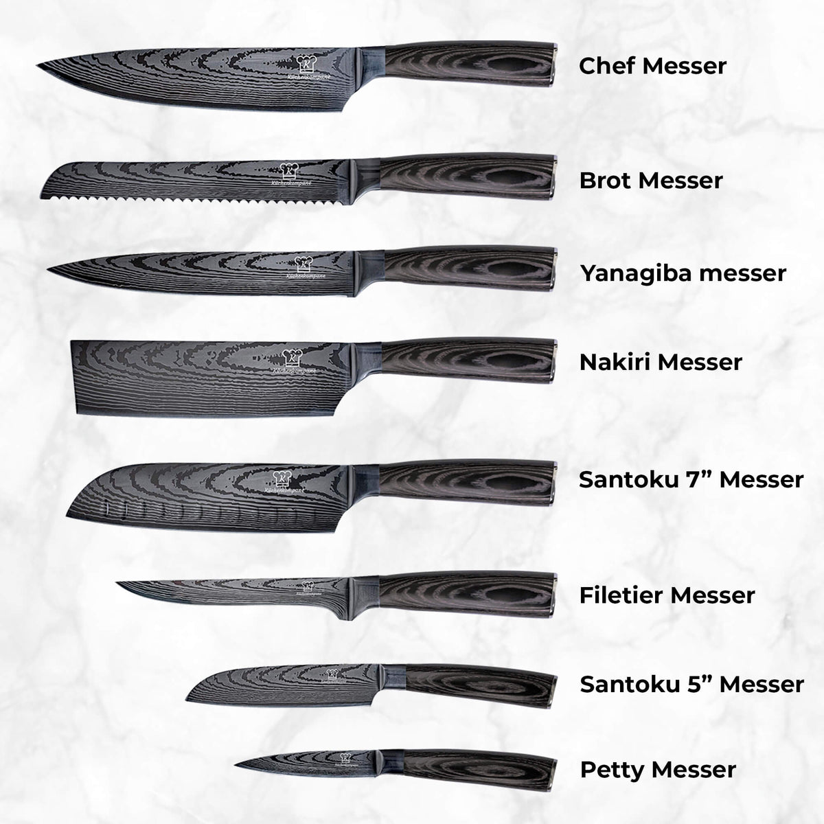 Kurai Messerset Premium 8-teilig