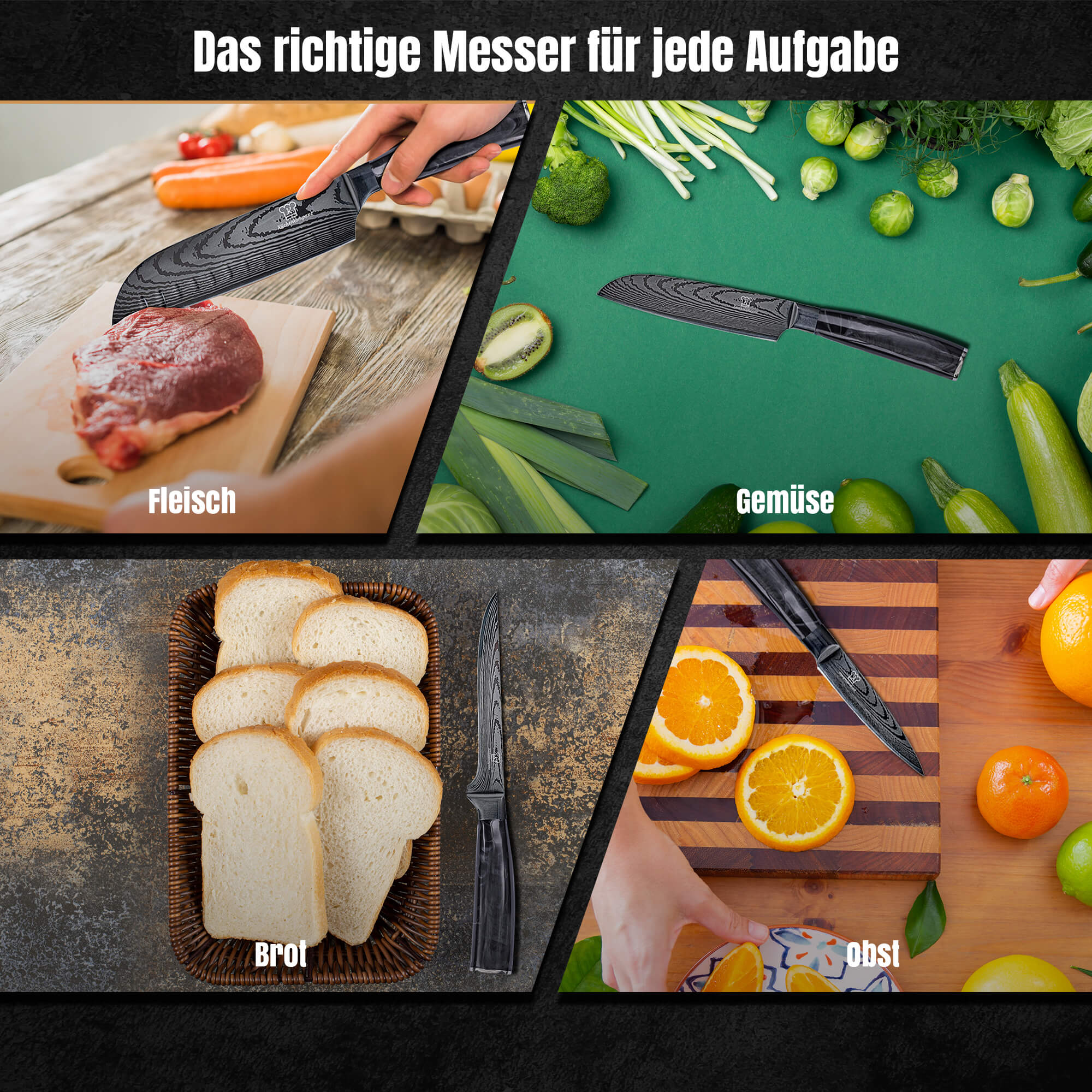 Kuro Messerset Premium 8-teilig