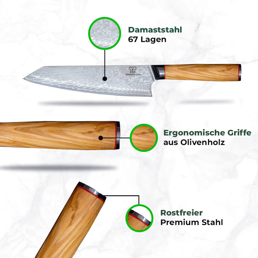 Mokuzai Messerset 5-teilig