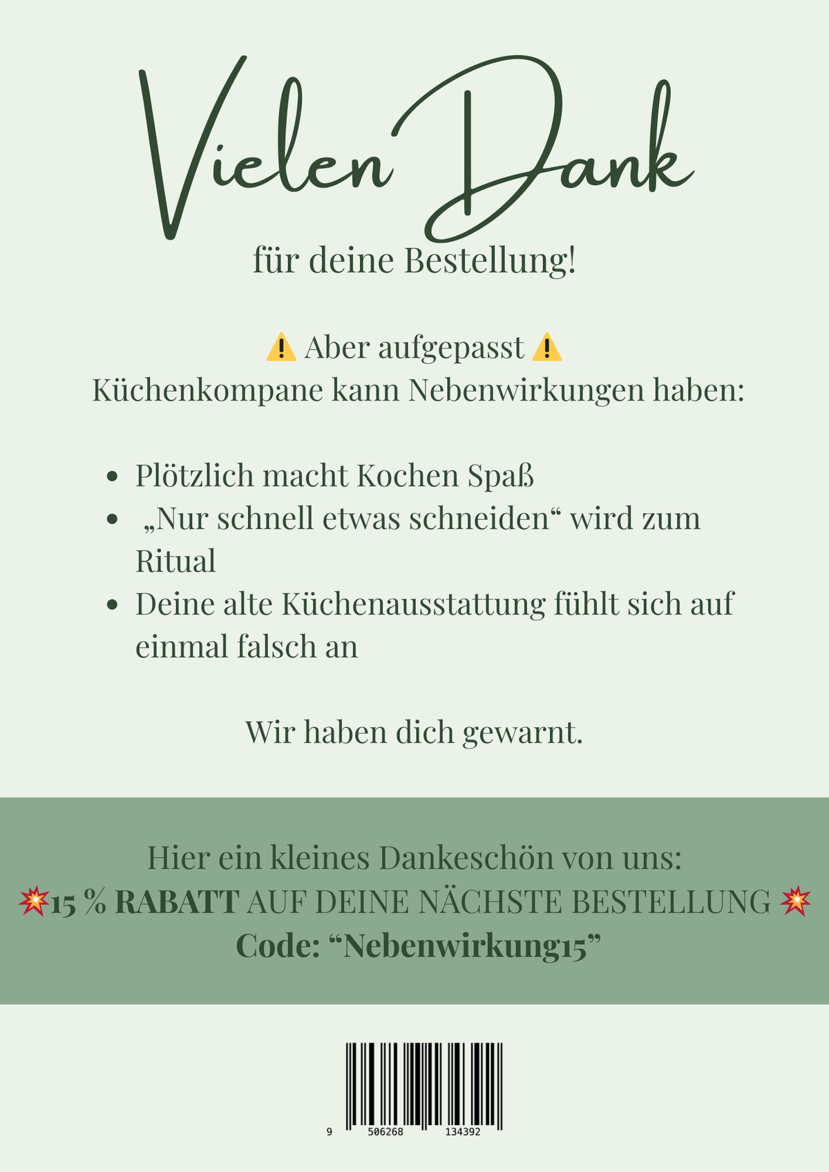 Flyer - 15% Rabatt für deine nächste Bestellung