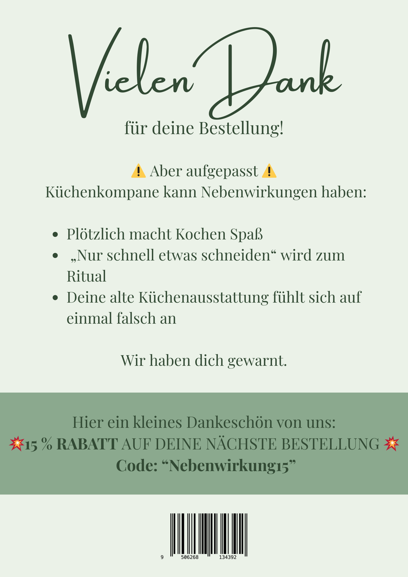 Flyer - 15% Rabatt für deine nächste Bestellung