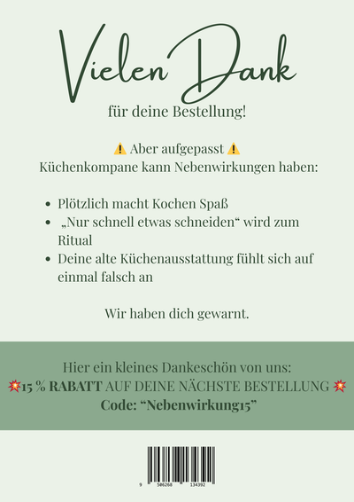 Flyer - 15% Rabatt für deine nächste Bestellung
