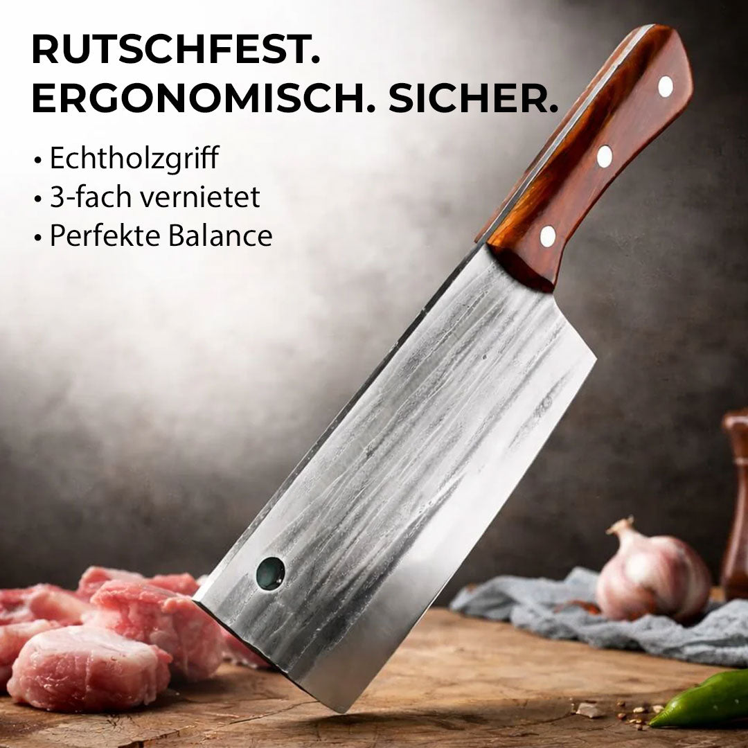Chinesisches Hackmesser + Messerschärfer Spar-Set