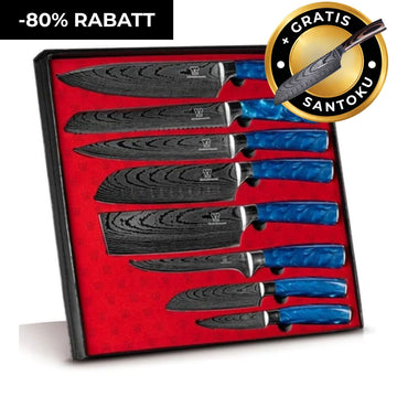 Shiburu Messerset Premium 8-teilig + Gratis Santoku