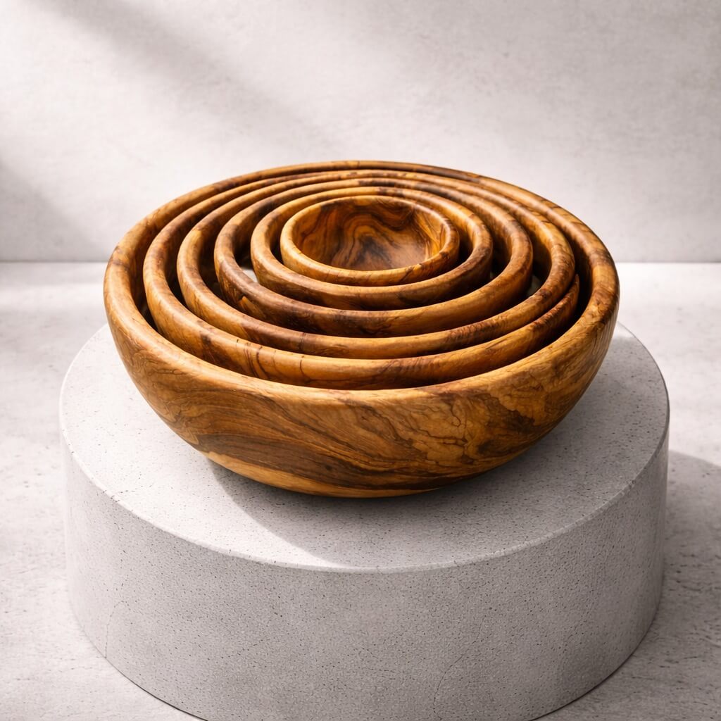 6er Premium Schalen-Set aus Olivenholz