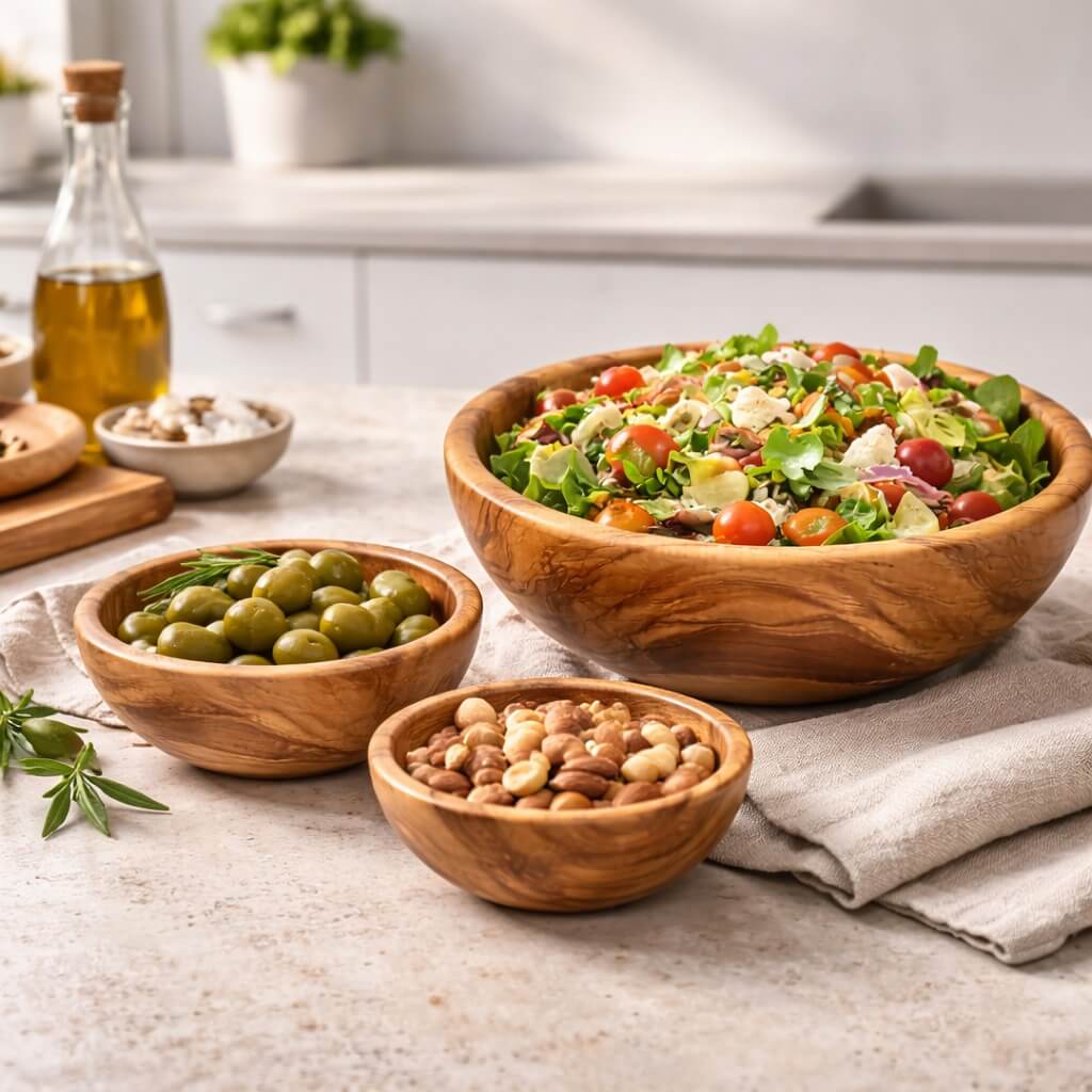 6er Premium Schalen-Set aus Olivenholz