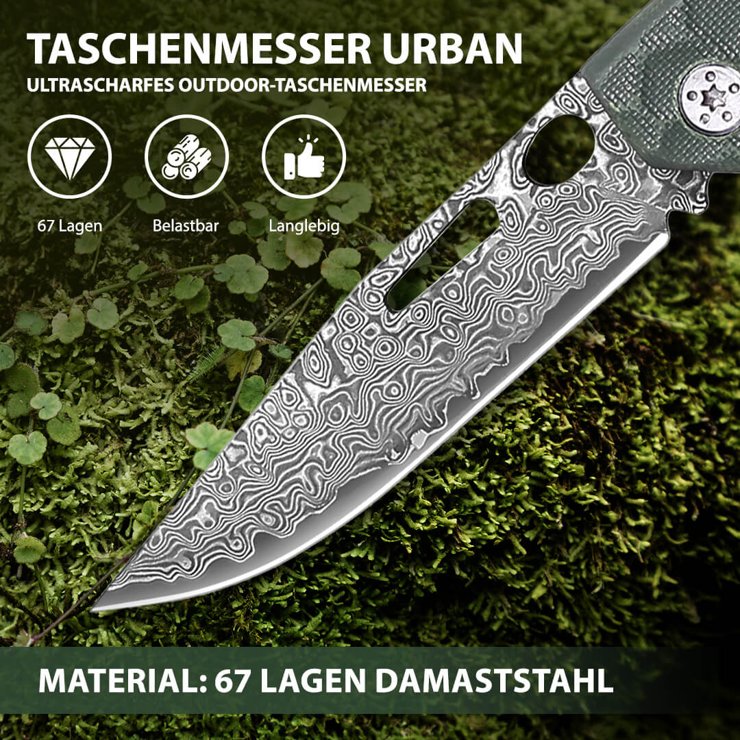 Taschenmesser Damast Urban