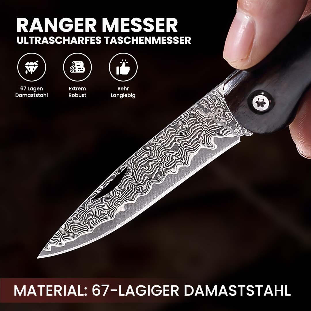 Taschenmesser Damast Ranger